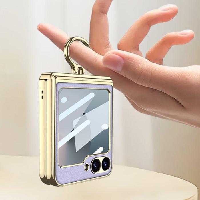 GKK - GKK Samsung Galaxy Z Flip7 FE Fodral PC+PU - Gul