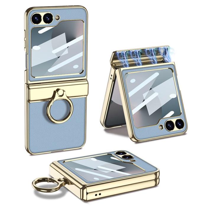 GKK - GKK Samsung Galaxy Z Flip7 FE Fodral PC+PU Kickstand - Blå