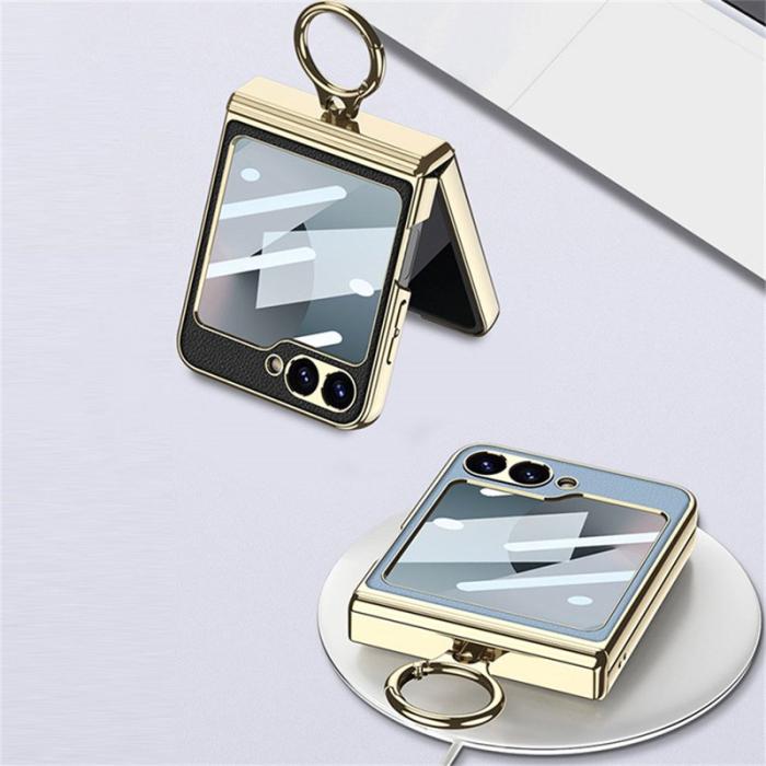 GKK - GKK Samsung Galaxy Z Flip7 FE Fodral PC+PU Kickstand - Blå