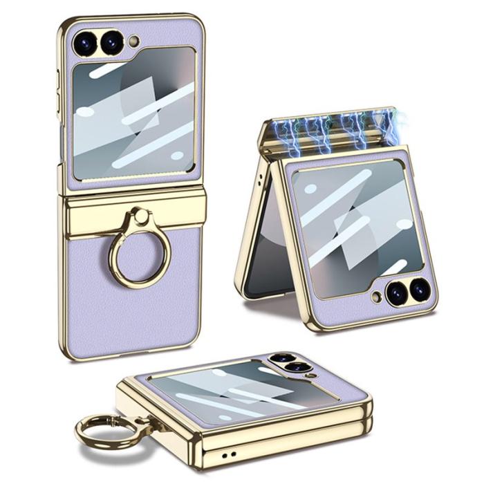 GKK - GKK Samsung Galaxy Z Flip7 FE Fodral PC+PU - Lila