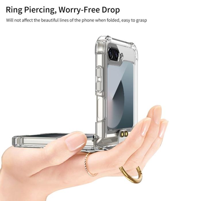 GKK - GKK Samsung Galaxy Z Flip7 FE Fodral Shockproof - Transparent Purple