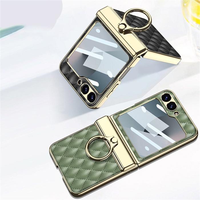 GKK - GKK Samsung Galaxy Z Flip7 FE Kickstand Fodral PC+PU - Svart