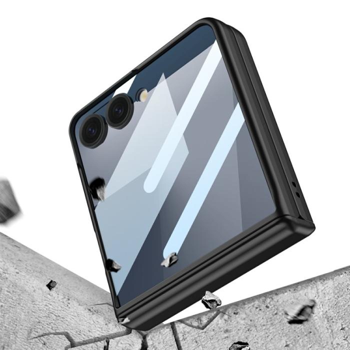 GKK - GKK Samsung Galaxy Z Flip7 Fodral Äkta läder - Grön