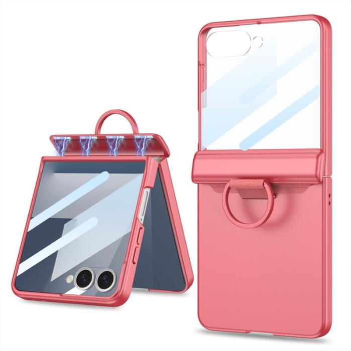 GKK - GKK Samsung Galaxy Z Flip7 Fodral Magnetisk Hinge PC - Coral