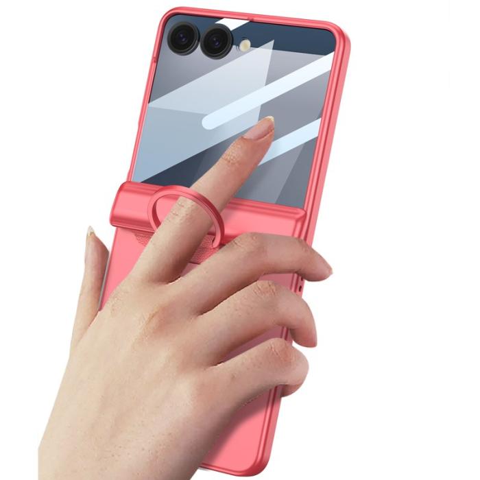 GKK - GKK Samsung Galaxy Z Flip7 Fodral Magnetisk Hinge PC - Coral