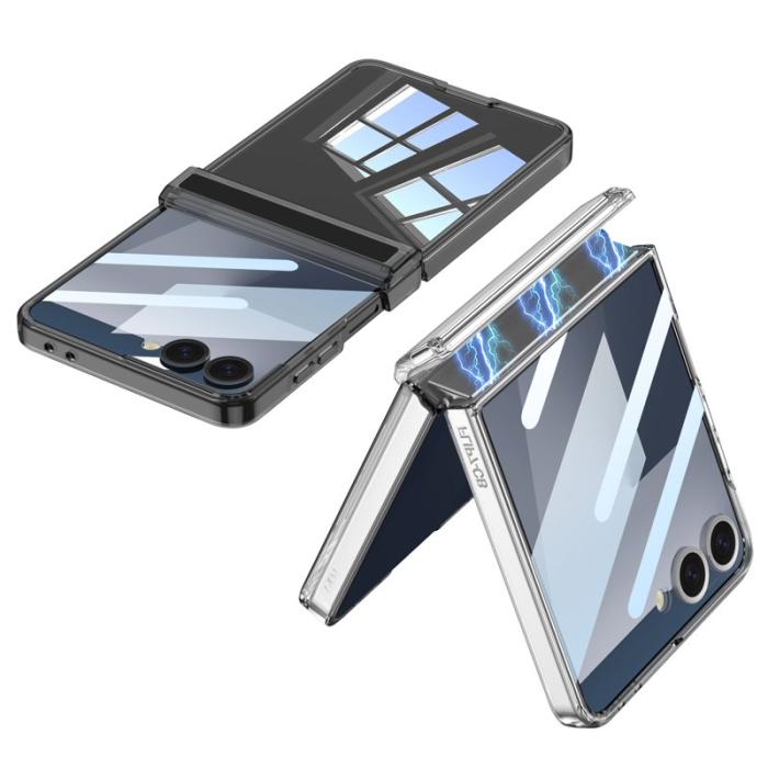 GKK - GKK Samsung Galaxy Z Flip7 Fodral Magnetisk Hinge - Transparent