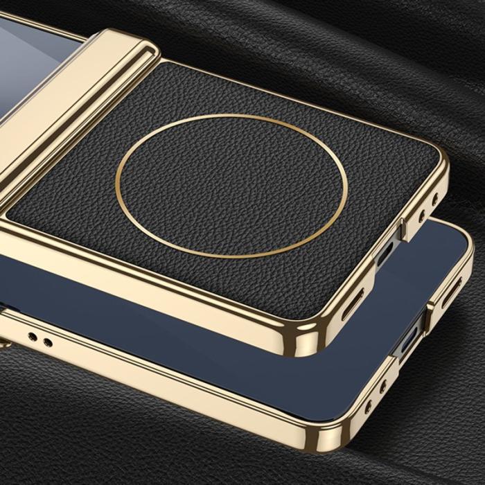 GKK - GKK Samsung Galaxy Z Flip7 Fodral - Magnetiskt PU PC - Lila