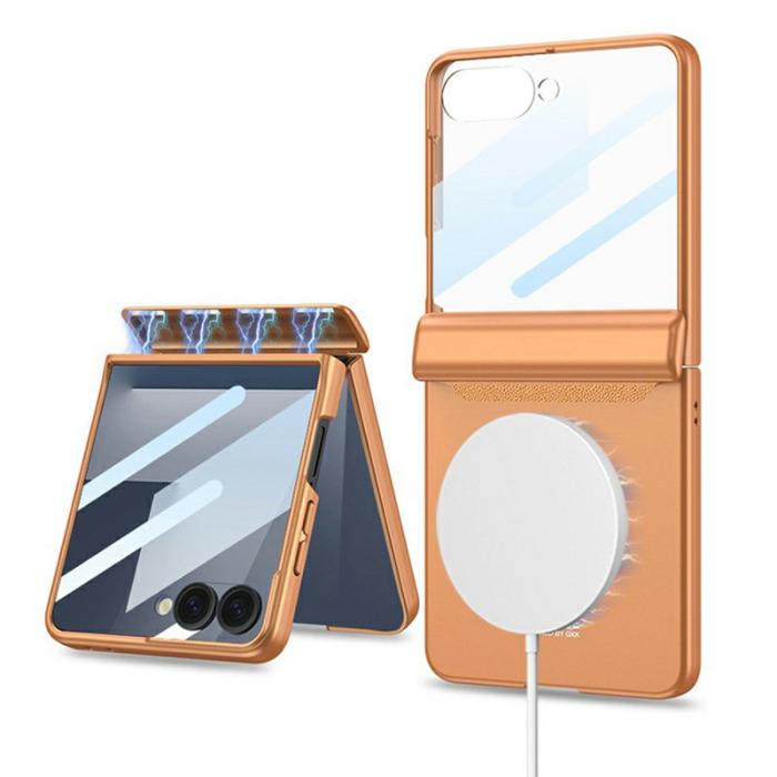 GKK - GKK Samsung Galaxy Z Flip7 Fodral - PC med MagSafe - Orange