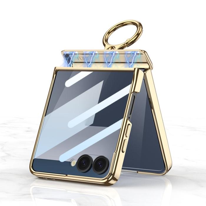 GKK - GKK Samsung Galaxy Z Flip7 Fodral PU PC - Grön