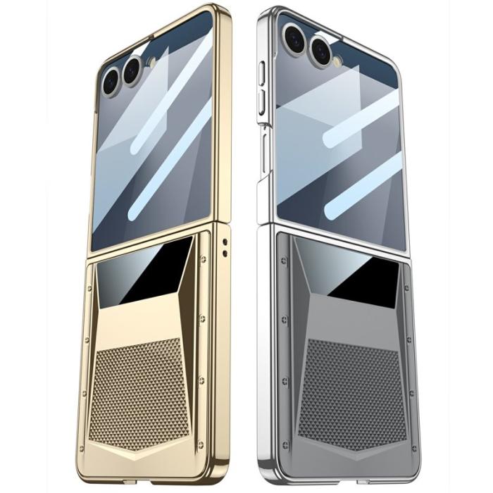 GKK - GKK Samsung Galaxy Z Flip7 Fodral Sportbil Stil Transparent PC - Silver