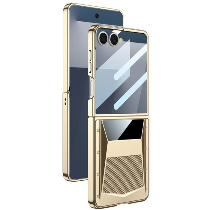 GKK - GKK Samsung Galaxy Z Flip7 Fodral Transparent PC - Champagne Gold
