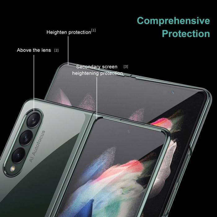 GKK - GKK Samsung Galaxy Z Fold3 5G Fodral i Electroplaterad PC - Silver