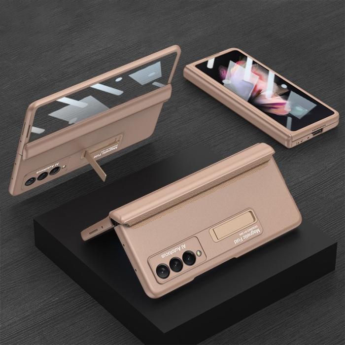 GKK - GKK Samsung Galaxy Z Fold3 5G Fodral PC - Guld