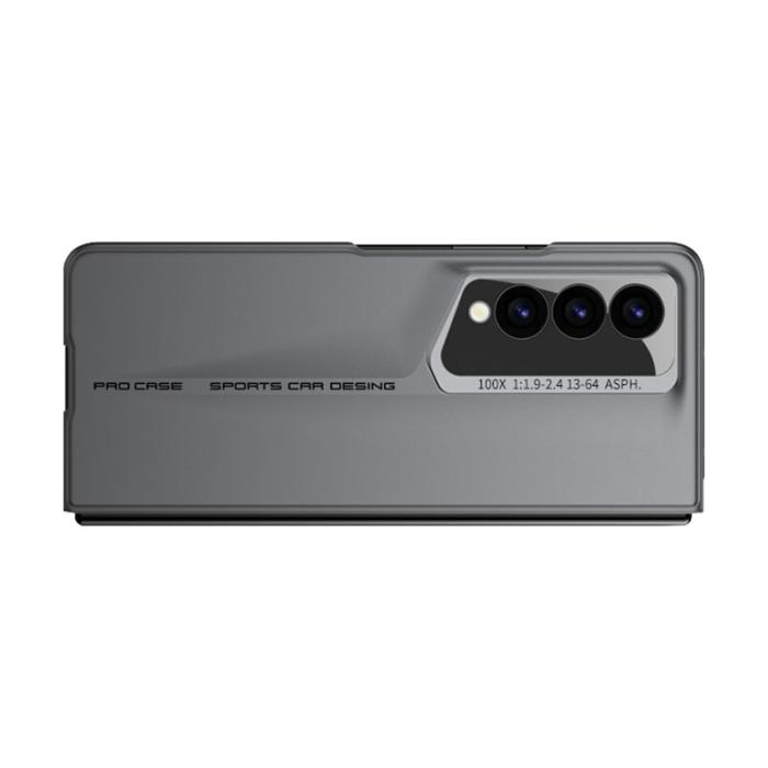 GKK - GKK Samsung Galaxy Z Fold4 5G Fodral - Hård PC + Tempererat Glas - Grön