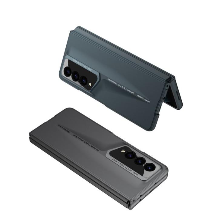 GKK - GKK Samsung Galaxy Z Fold4 5G Fodral - Hård PC + Tempererat Glas - Grön