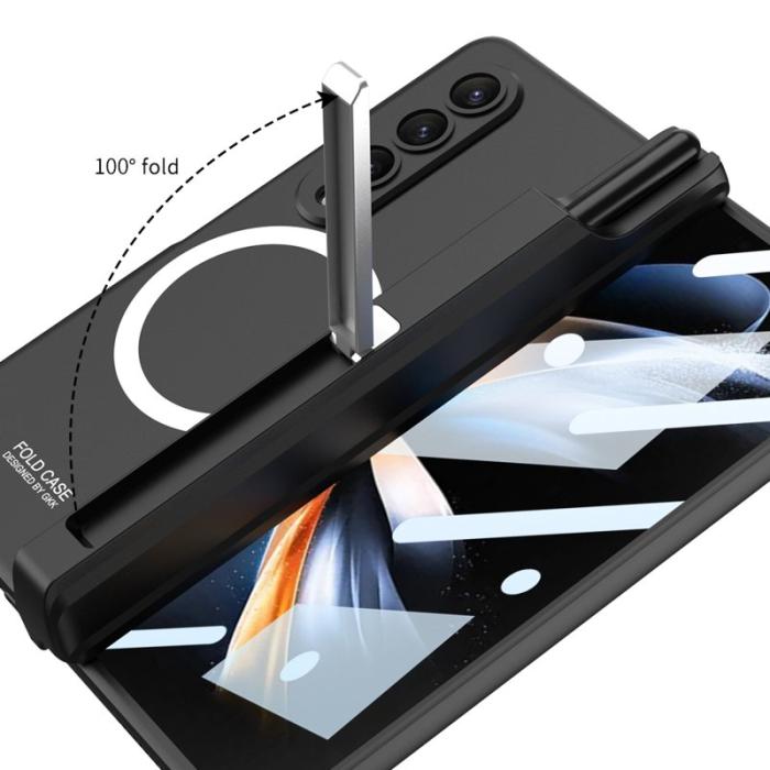 GKK - GKK Samsung Galaxy Z Fold4 Fodral Äkta läder - Grön