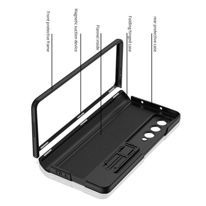 GKK - GKK Samsung Galaxy Z Fold4 Fodral Hård PC - Svart