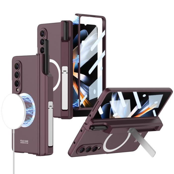 GKK - GKK Samsung Galaxy Z Fold4 Fodral - Hård PC - Vinröd