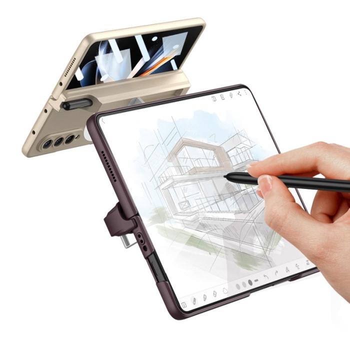 GKK - GKK Samsung Galaxy Z Fold4 Fodral - Hård PC - Vinröd