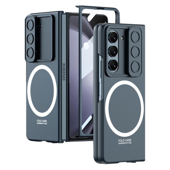 GKK - GKK Samsung Galaxy Z Fold5 Fodral Äkta läder - Grön