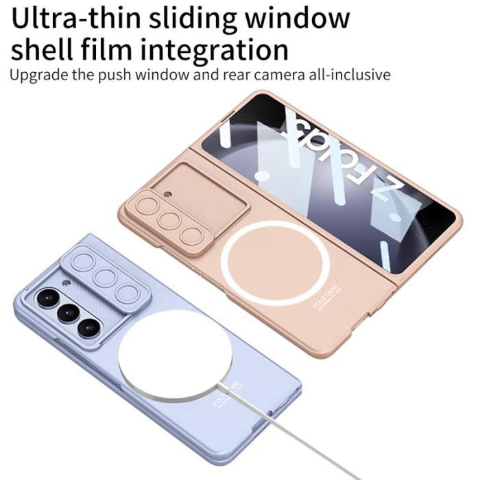 GKK - GKK Samsung Galaxy Z Fold5 Fodral Äkta läder - Grön