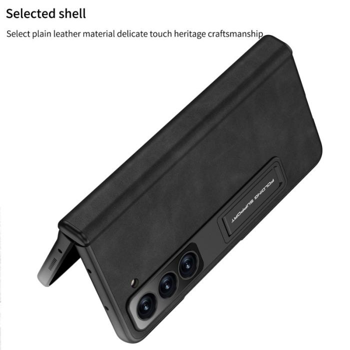 GKK - GKK Samsung Galaxy Z Fold5 Fodral - Äkta läder - Kolfiber