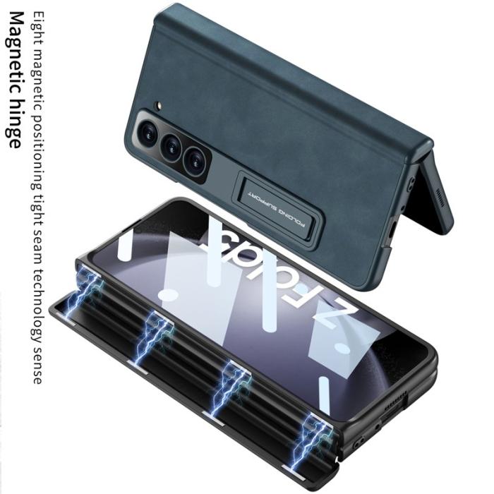 GKK - GKK Samsung Galaxy Z Fold5 Fodral - Äkta läder - Kolfiber