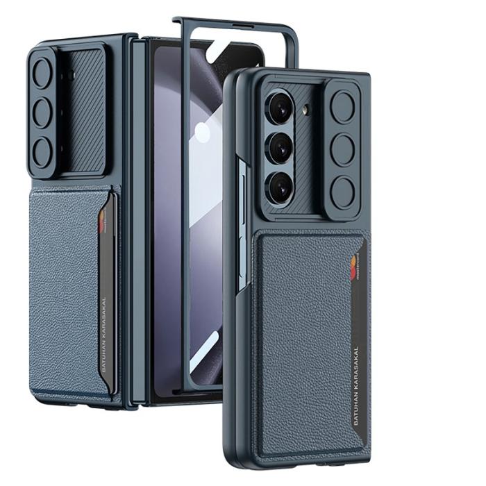 GKK - GKK Samsung Galaxy Z Fold5 Fodral - Äkta läder - Midnight Green