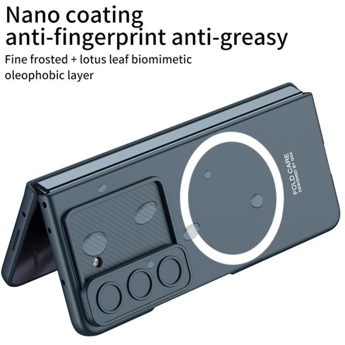 GKK - GKK Samsung Galaxy Z Fold5 Fodral Äkta läder - Svart