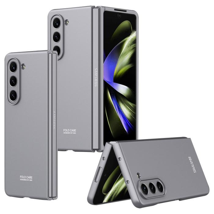 GKK - GKK Samsung Galaxy Z Fold5 Fodral - Hård PC - Anti-Scratch - Grå