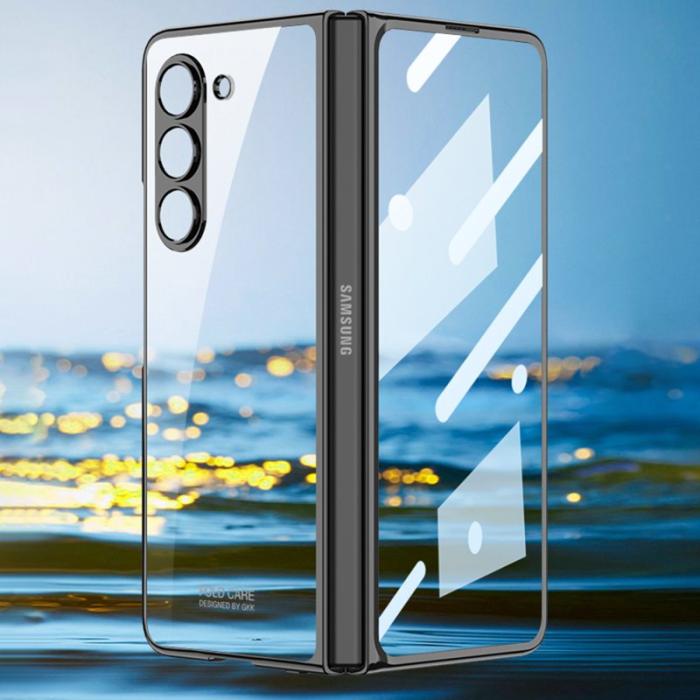GKK - GKK Samsung Galaxy Z Fold5 Fodral i Electroplaterad PC - Svart