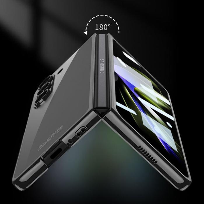 GKK - GKK Samsung Galaxy Z Fold5 Fodral i Electroplaterad PC - Svart