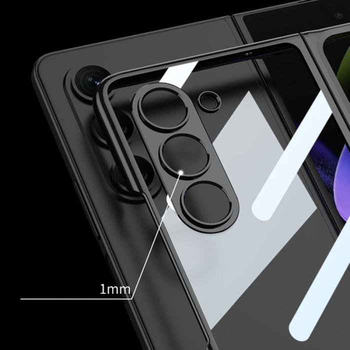GKK - GKK Samsung Galaxy Z Fold5 Fodral i Electroplaterad PC - Svart