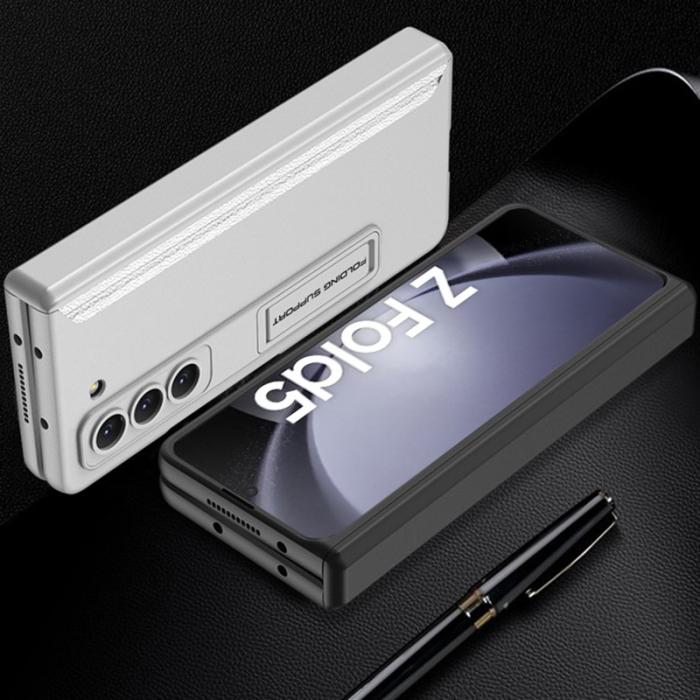 GKK - GKK Samsung Galaxy Z Fold5 Fodral Kickstand PC - Grå
