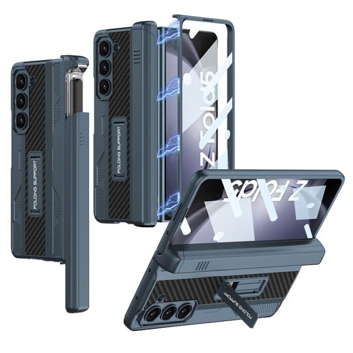 GKK - GKK Samsung Galaxy Z Fold5 Fodral Kickstand PC - Grön