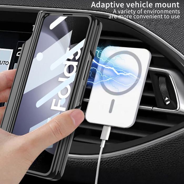 GKK - GKK Samsung Galaxy Z Fold5 Fodral Kickstand PC - Vit