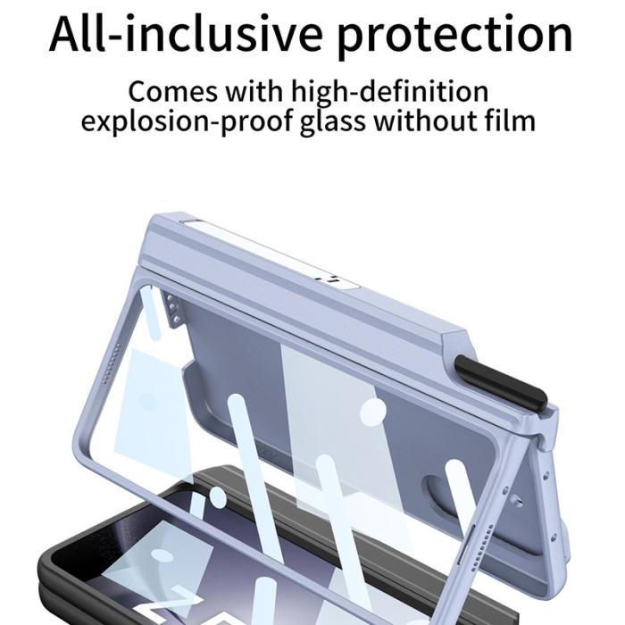 GKK - GKK Samsung Galaxy Z Fold5 Fodral PC Kickstand - Grön