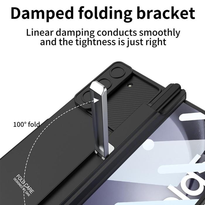 GKK - GKK Samsung Galaxy Z Fold5 Fodral PC Kickstand - Rose Gold