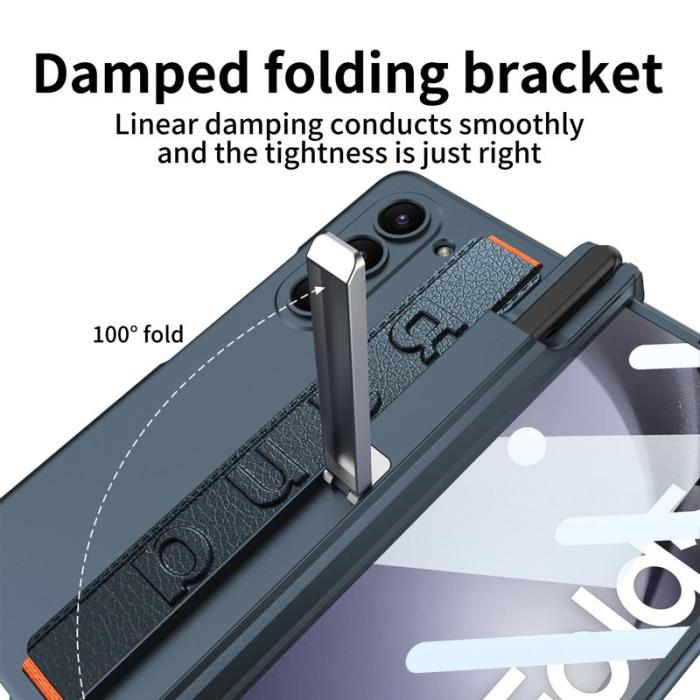 GKK - GKK Samsung Galaxy Z Fold5 Fodral PC med Handledsrem - Svart