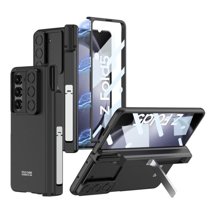 GKK - GKK Samsung Galaxy Z Fold5 Fodral PC med Kickstand - Svart