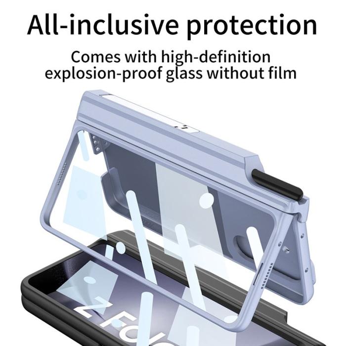 GKK - GKK Samsung Galaxy Z Fold5 Fodral PC med kortfack - Roséguld