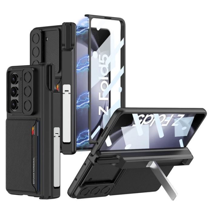 GKK - GKK Samsung Galaxy Z Fold5 Fodral PC med kortfack - Svart