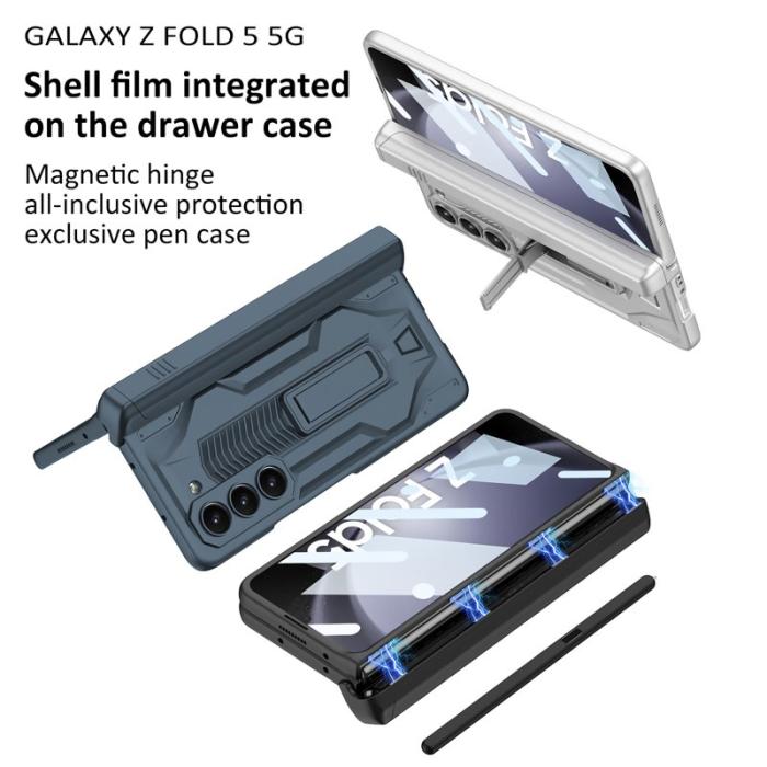 GKK - GKK Samsung Galaxy Z Fold5 Fodral PC med Pen Box - Vinröd