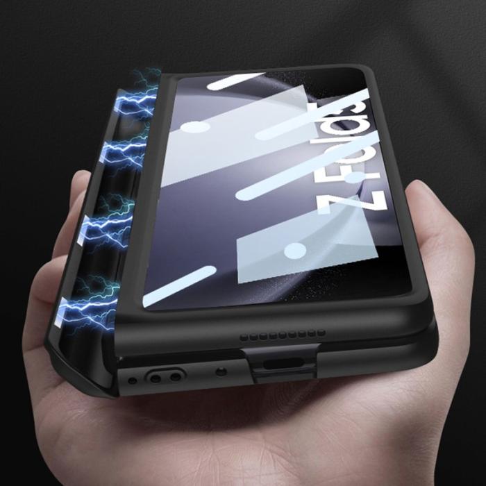 GKK - GKK Samsung Galaxy Z Fold5 Fodral PC med Pen Slot - Grå