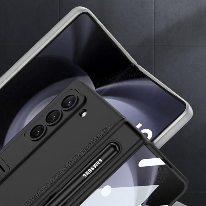 GKK - GKK Samsung Galaxy Z Fold5 Fodral PC med Pen Slot - Grå