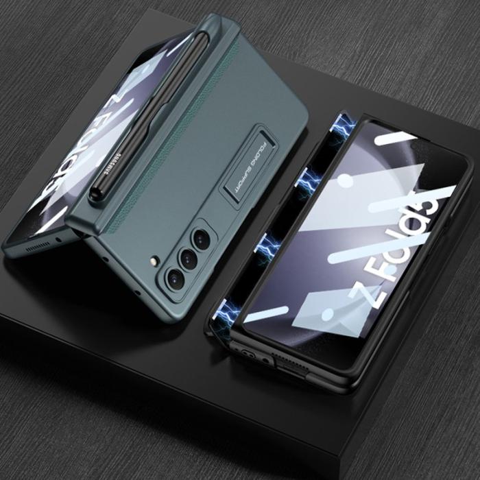 GKK - GKK Samsung Galaxy Z Fold5 Fodral PC med Pen Slot - Guld