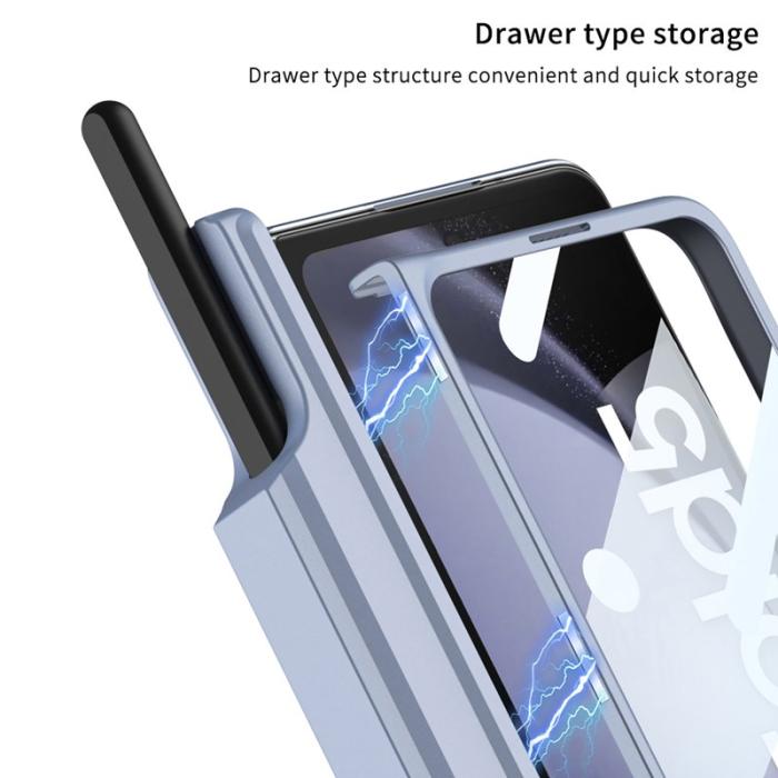 GKK - GKK Samsung Galaxy Z Fold5 Fodral Penhållare Magnetisk PC - Svart