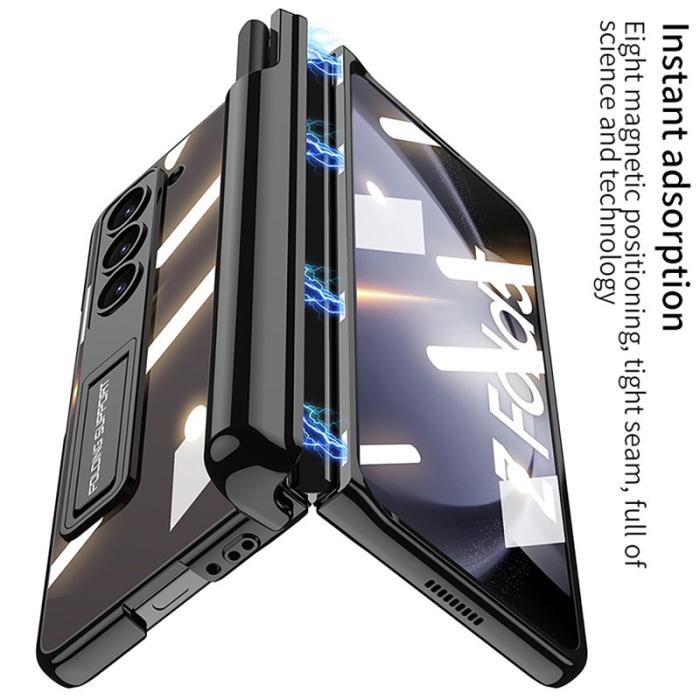 GKK - GKK Samsung Galaxy Z Fold5 Fodral Penhållare PC - Blå