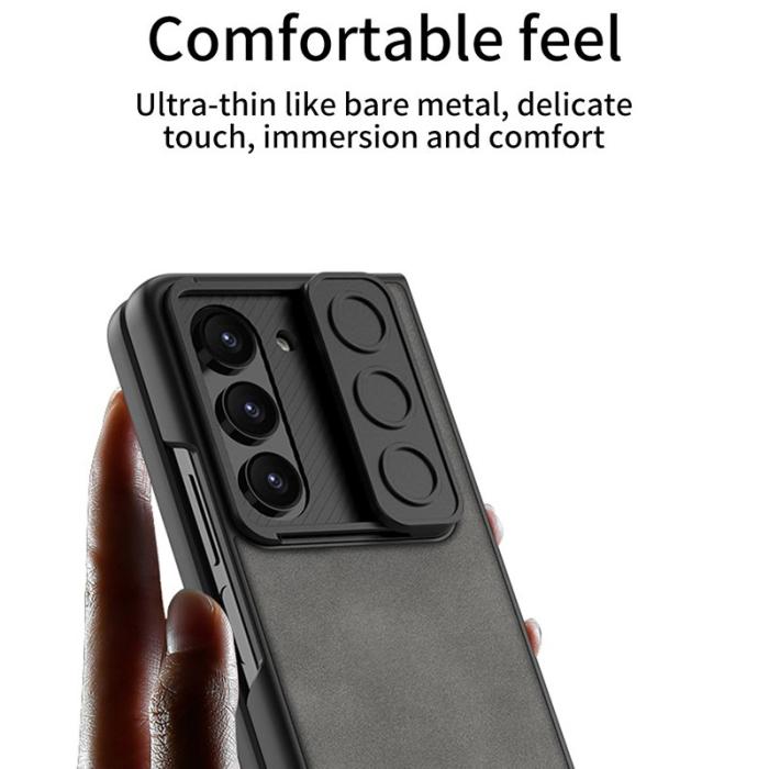 GKK - GKK Samsung Galaxy Z Fold5 Fodral PU Läder - Grön