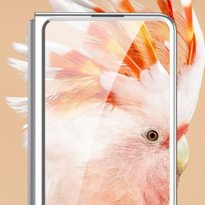 GKK - GKK Samsung Galaxy Z Fold5 Fodral PU Läder - Vinröd